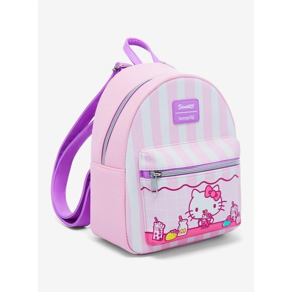 Loungefly Sanrio Hello Kitty Sweets Pink Stripe Mini Backpack NWT main image 4